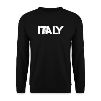 Tour penchée de Pise Italienne Italiens Italie - Sweat-shirt Unisexe - noir - Devant - Alina (178cm) & Michal (187cm)