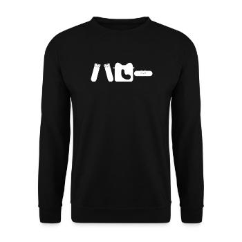 Bonjour Chat en japonais - Sweat-shirt Unisexe - noir - Devant - Alina (178cm) & Michal (187cm)