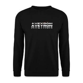 Aveyron Ajamais T-Shirt Cadeau Humour - Unisex Sweatshirt - black - Front - Alina (178cm) & Michal (187cm)