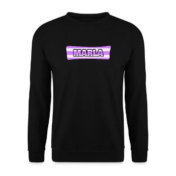 Marla als Hochzeit - Unisex Pullover - Schwarz - Vorne - Alina (178cm) & Michal (187cm)