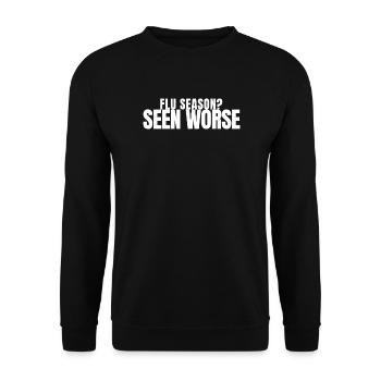 Arzthelferin Lustig Kittel Sprechstunde Praxisteam - Unisex Pullover - Schwarz - Vorne - Alina (178cm) & Michal (187cm)