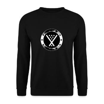 Poolbillard emblem - symbol billiard cue snooker - Unisex Sweatshirt - black - Front - Alina (178cm) & Michal (187cm)