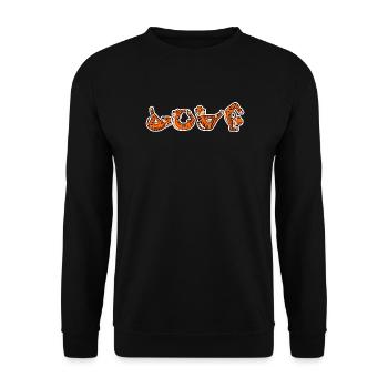 Love Yoga Fitness Tiger - Unisex Pullover - Schwarz - Vorne - Alina (178cm) & Michal (187cm)