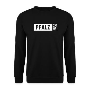 Pfalz Schild mit Dubbeglas - Unisex Pullover - Schwarz - Vorne - Alina (178cm) & Michal (187cm)