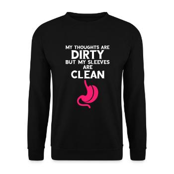 Gastric bypass and gastric bypass surgery design - Unisex Sweatshirt - black - Front - Alina (178cm) & Michal (187cm)