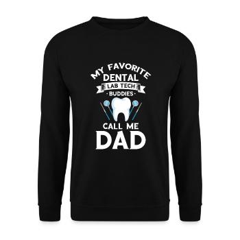 Conception de cliniques dentaires et de techniciens de laboratoire dentaire - Sweat-shirt Unisexe - noir - Devant - Alina (178cm) & Michal (187cm)