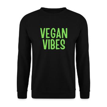 Vegan Vibes - Unisex Sweatshirt - black - Front - Alina (178cm) & Michal (187cm)