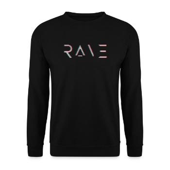 Rave Art design glitchy - raver EDM Techno House - Unisex Sweatshirt - black - Front - Alina (178cm) & Michal (187cm)