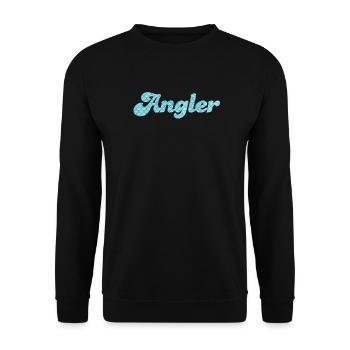 Angler Scale Sayings Pisces Sea Pattern Hobby - Unisex Sweatshirt - black - Front - Alina (178cm) & Michal (187cm)