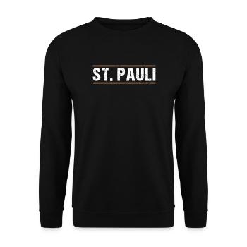 St. Pauli - Unisex Pullover - Schwarz - Vorne - Alina (178cm) & Michal (187cm)
