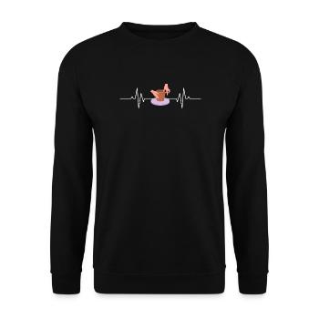 Ceramic Heartbeat Handmade Art - Unisex Sweatshirt - black - Front - Alina (178cm) & Michal (187cm)