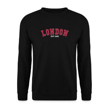 LONDON_EST_1995 - Unisex Sweatshirt - black - Front - Alina (178cm) & Michal (187cm)