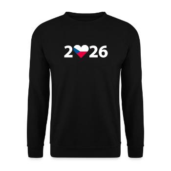 J’aime République tchèque 2026, Vacances en République tchèque 2026 - Sweat-shirt Unisexe - noir - Devant - Alina (178cm) & Michal (187cm)