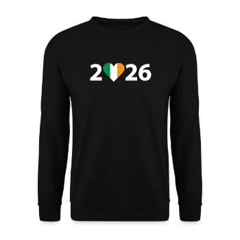 I love Ireland 2026, holidays in Ireland 2026 - Unisex Sweatshirt - black - Front - Alina (178cm) & Michal (187cm)