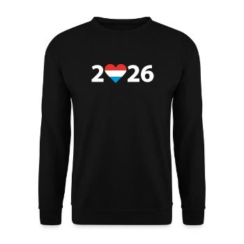J’aime Luxembourg 2026, vacances au Luxembourg 2026 - Sweat-shirt Unisexe - noir - Devant - Alina (178cm) & Michal (187cm)
