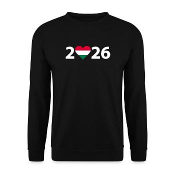 I love Hungary 2026, Hungary 2026 - Unisex Sweatshirt - black - Front - Alina (178cm) & Michal (187cm)