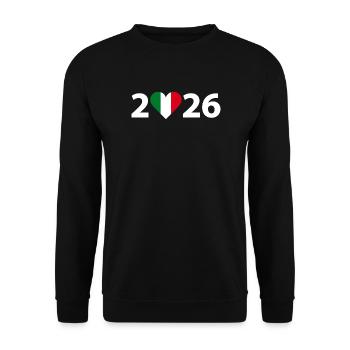 I love Italy 2026, Italy 2026 - Unisex Sweatshirt - black - Front - Alina (178cm) & Michal (187cm)