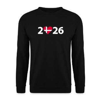 J’aime Danemark 2026, Vacances au Danemark 2026 - Sweat-shirt Unisexe - noir - Devant - Alina (178cm) & Michal (187cm)