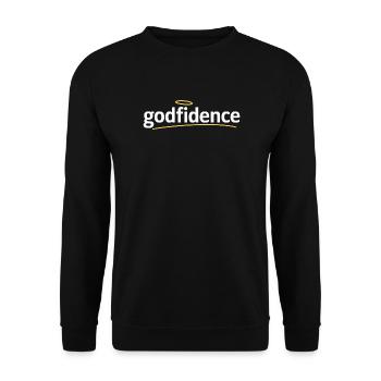 Godfidence Trust in God Christian Faith - Unisex Sweatshirt - black - Front - Alina (178cm) & Michal (187cm)