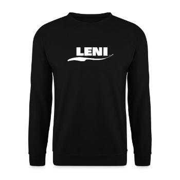 Prénom Leni - Sweat-shirt Unisexe - noir - Devant - Alina (178cm) & Michal (187cm)