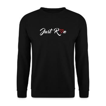 Just Run - Unisex Sweatshirt - black - Front - Alina (178cm) & Michal (187cm)