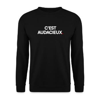 C'est audacieux - Sweat-shirt Unisexe - noir - Devant - Alina (178cm) & Michal (187cm)