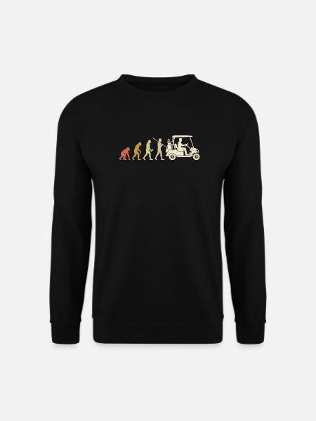 Golf Cart Evolution Funny Golfer Gift - Unisex Sweatshirt - black