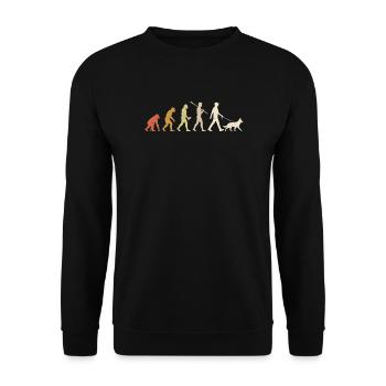 Cadeau amusant pour un propriétaire de chien German Shepherd Evolution - Sweat-shirt Unisexe - noir - Devant - Alina (178cm) & Michal (187cm)