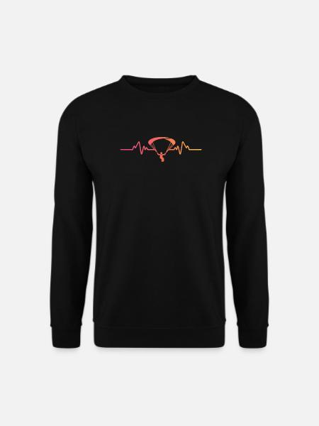 Paragliding-Herzschlag-Gleitschirm - Unisex Pullover - Schwarz