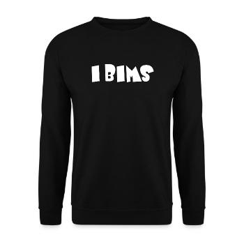 I Pumice – Funny Slang Motif - Unisex Sweatshirt - black - Front - Alina (178cm) & Michal (187cm)