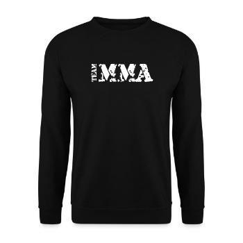 Team MMA Fighter Octagon Martial Arts Logo Club - Unisex Sweatshirt - black - Front - Alina (178cm) & Michal (187cm)