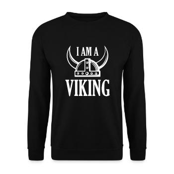 I Am A Viking - Unisex Sweatshirt - black - Front - Alina (178cm) & Michal (187cm)