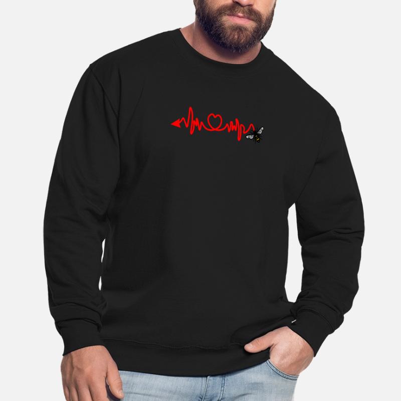 Cardio-Herzfrequenz, Biene mit Stachel oder Pfeil Unisex Pullover