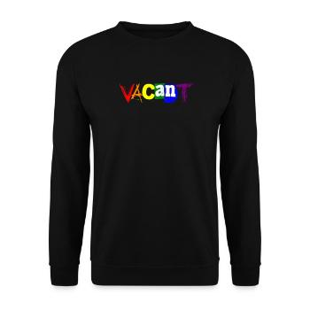 Vacant Lettering 2 - Unisex Sweatshirt - black - Front - Alina (178cm) & Michal (187cm)