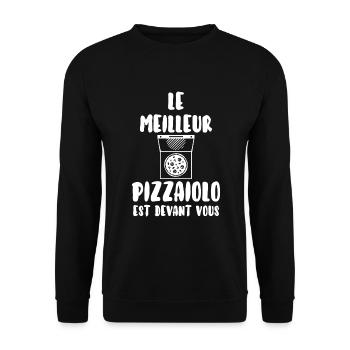 Le meilleur pizzaiolo - Sweat-shirt Unisexe - noir - Devant - Alina (178cm) & Michal (187cm)