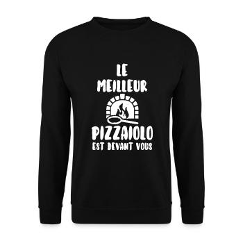Le meilleur pizzaiolo - Sweat-shirt Unisexe - noir - Devant - Alina (178cm) & Michal (187cm)