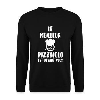 Le meilleur pizzaiolo - Sweat-shirt Unisexe - noir - Devant - Alina (178cm) & Michal (187cm)