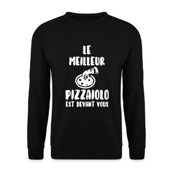Le meilleur pizzaiolo - Sweat-shirt Unisexe - noir - Devant - Alina (178cm) & Michal (187cm)