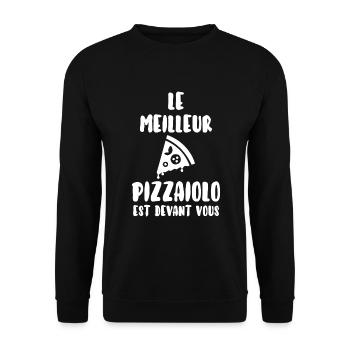 Le meilleur pizzaiolo - Sweat-shirt Unisexe - noir - Devant - Alina (178cm) & Michal (187cm)
