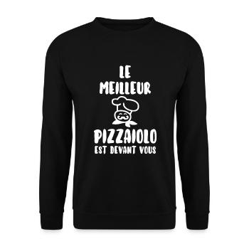 Le meilleur pizzaiolo - Sweat-shirt Unisexe - noir - Devant - Alina (178cm) & Michal (187cm)