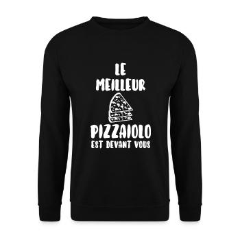 Le meilleur pizzaiolo - Sweat-shirt Unisexe - noir - Devant - Alina (178cm) & Michal (187cm)