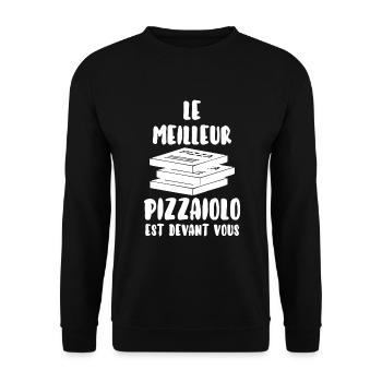 Le meilleur pizzaiolo - Sweat-shirt Unisexe - noir - Devant - Alina (178cm) & Michal (187cm)