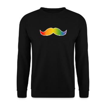 LGBT Regenbogen Bart LGBT lgbtqi queer - Unisex Pullover - Schwarz - Vorne - Alina (178cm) & Michal (187cm)