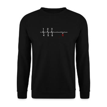 Heartbeat gear - Unisex Sweatshirt - black - Front - Alina (178cm) & Michal (187cm)