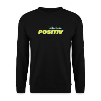 POSITIV - Unisex Pullover - Schwarz - Vorne - Alina (178cm) & Michal (187cm)