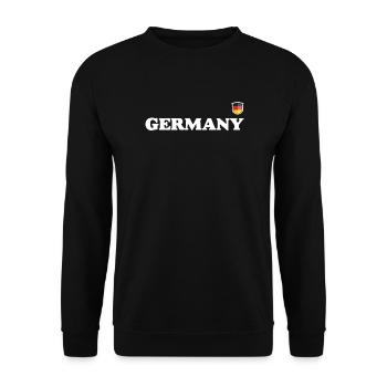 T-shirt de typographie Germany Crest - Sweat-shirt Unisexe - noir - Devant - Alina (178cm) & Michal (187cm)
