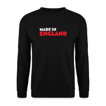 Made in England Emblem Tee - Unisex Sweatshirt - black - Front - Alina (178cm) & Michal (187cm)