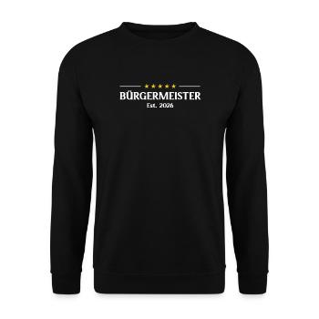 Mayor 2026 Mayor Mayor - Unisex Sweatshirt - black - Front - Alina (178cm) & Michal (187cm)
