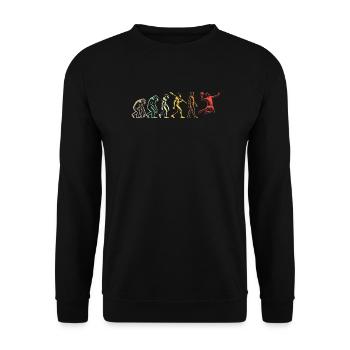 Handball Liebhaber Handball Sport Spieler Handball - Unisex Pullover - Schwarz - Vorne - Alina (178cm) & Michal (187cm)