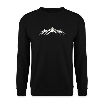Mountains Mountain Mountains - Unisex Sweatshirt - black - Front - Alina (178cm) & Michal (187cm)